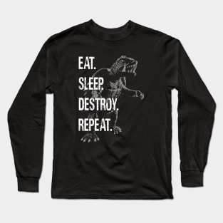 GAMERA '65 - Eat Sleep Destroy Repeat Long Sleeve T-Shirt